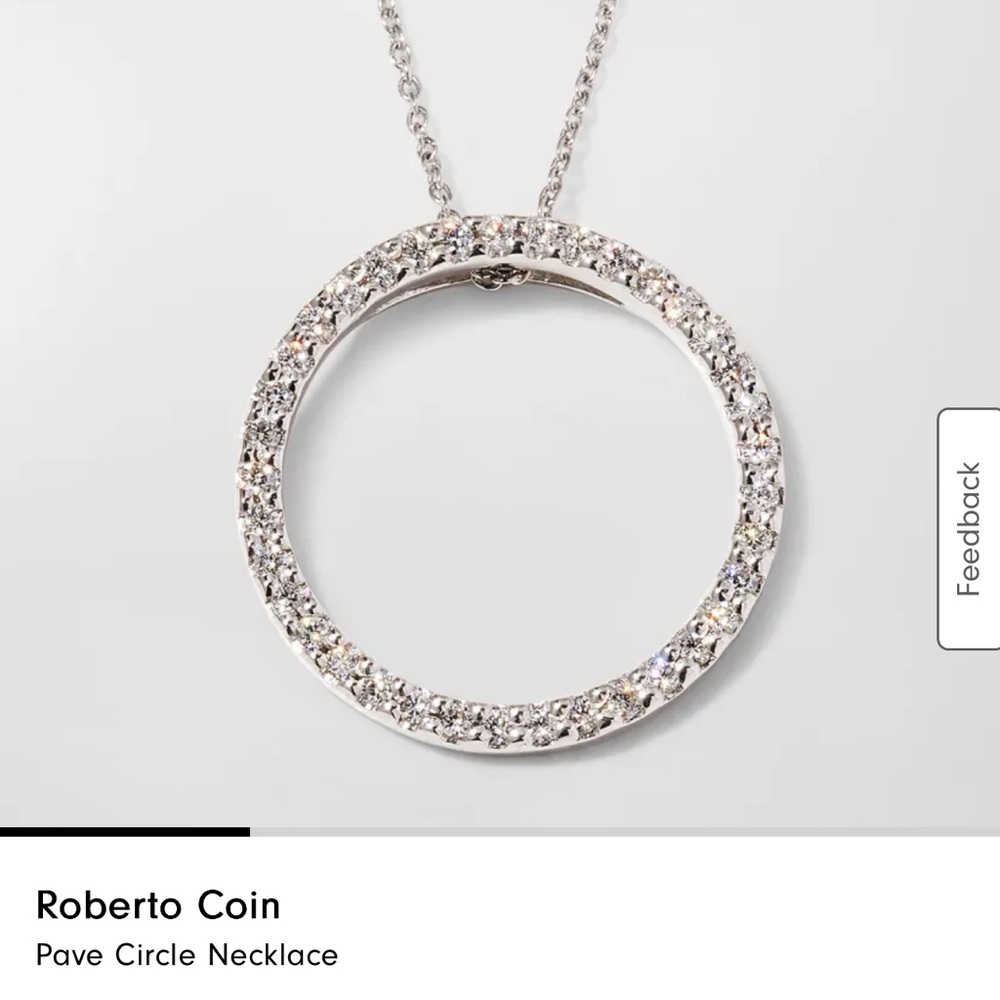 Roberto Coin Silver Necklace with Circular Pendant